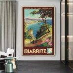 affiche vintage biarritz