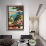 affiche vintage biarritz