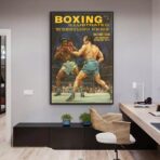 affiche vintage boxe