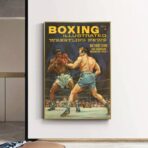 affiche vintage boxe