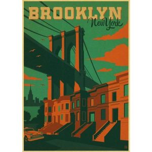 affiche vintage brooklyn