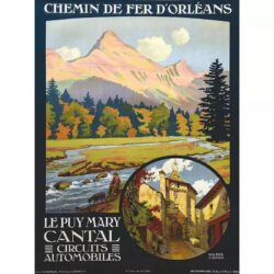 affiche vintage cantal