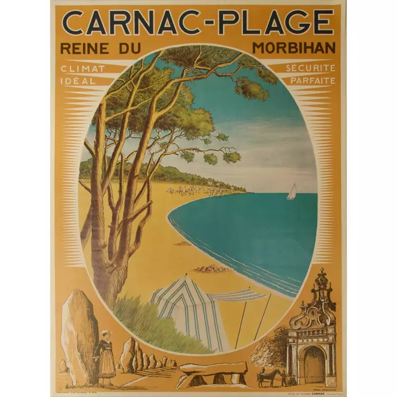 affiche-vintage-carnac_2 affiche vintage carnac
