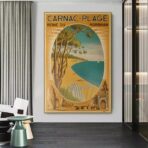 affiche vintage carnac