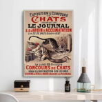 cartel de gato vintage