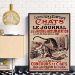 cartel de gato vintage