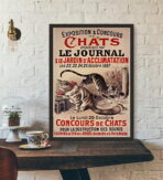 cartel de gato vintage
