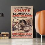 cartel de gato vintage