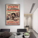 cartel de gato vintage