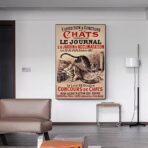 cartel de gato vintage