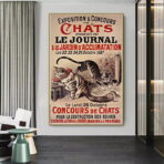 cartel de gato vintage