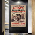 cartel de gato vintage