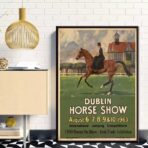 cartel de caballo vintage