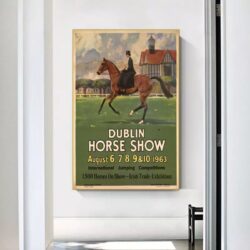 cartel de caballo vintage