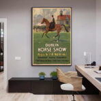 cartel de caballo vintage