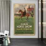cartel de caballo vintage