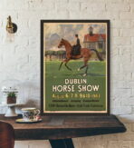 cartel de caballo vintage