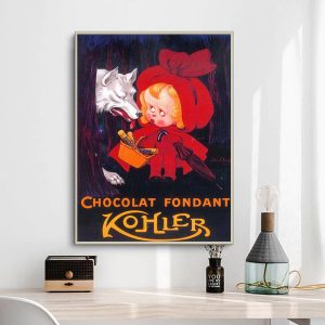cartel de chocolate vintage
