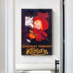 cartel de chocolate vintage