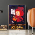 cartel de chocolate vintage