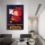 cartel de chocolate vintage