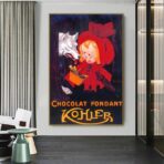 cartel de chocolate vintage