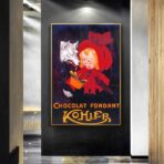 cartel de chocolate vintage