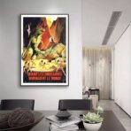 cartel vintage dinosaurio