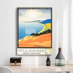 cartel vintage dune du pyla