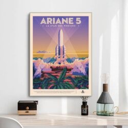 cartel espacial vintage