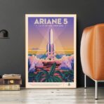 cartel espacial vintage