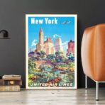 cartel vintage estados unidos
