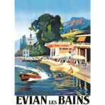 cartel vintage evian les bains