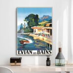 cartel vintage evian les bains