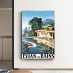 cartel vintage evian les bains