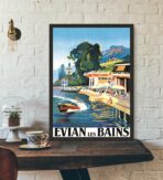 cartel vintage evian les bains