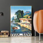 cartel vintage evian les bains