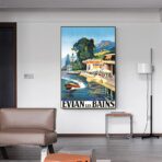 cartel vintage evian les bains
