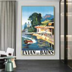 cartel vintage evian les bains