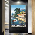 cartel vintage evian les bains