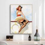 cartel de mujer vintage
