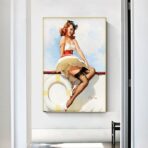 cartel de mujer vintage