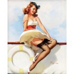 cartel de mujer vintage
