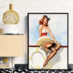 cartel de mujer vintage
