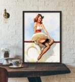 cartel de mujer vintage