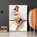 cartel de mujer vintage