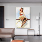 cartel de mujer vintage