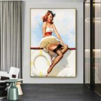 cartel de mujer vintage