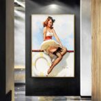 cartel de mujer vintage