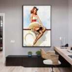cartel de mujer vintage